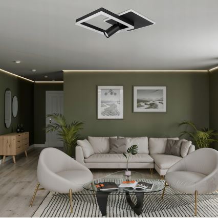 LED-Deckenleuchte LED/38W/230V + 1xGU10/30W schwarz