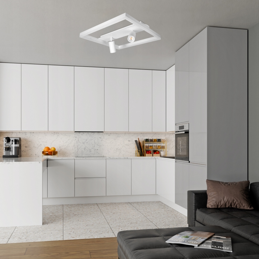 LED-Deckenleuchte LED/38W/230V + 2x GU10/30W weiß