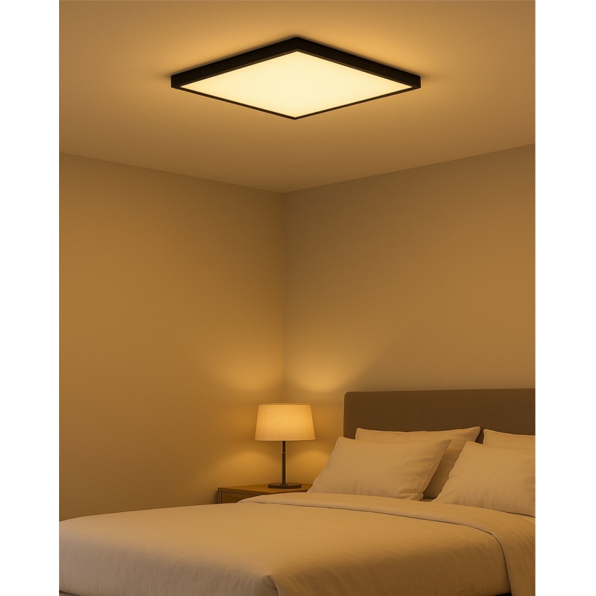 LED-Deckenleuchte LED/40W/230V 3000/4000/6500K 50x50 cm schwarz