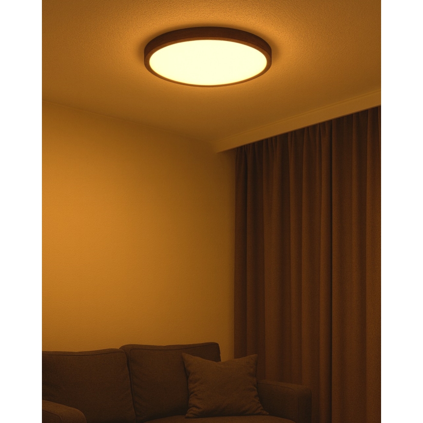 LED-Deckenleuchte LED/40W/230V 3000/4000/6500K Ø 50 cm braun