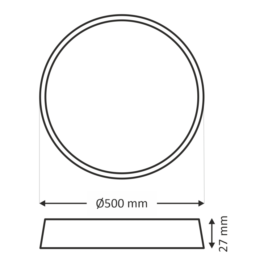 LED-Deckenleuchte LED/40W/230V 3000/4000/6500K Ø 50 cm braun