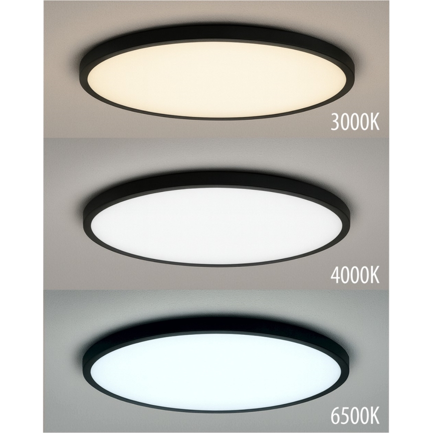 LED-Deckenleuchte LED/40W/230V 3000/4000/6500K Ø 50 cm schwarz