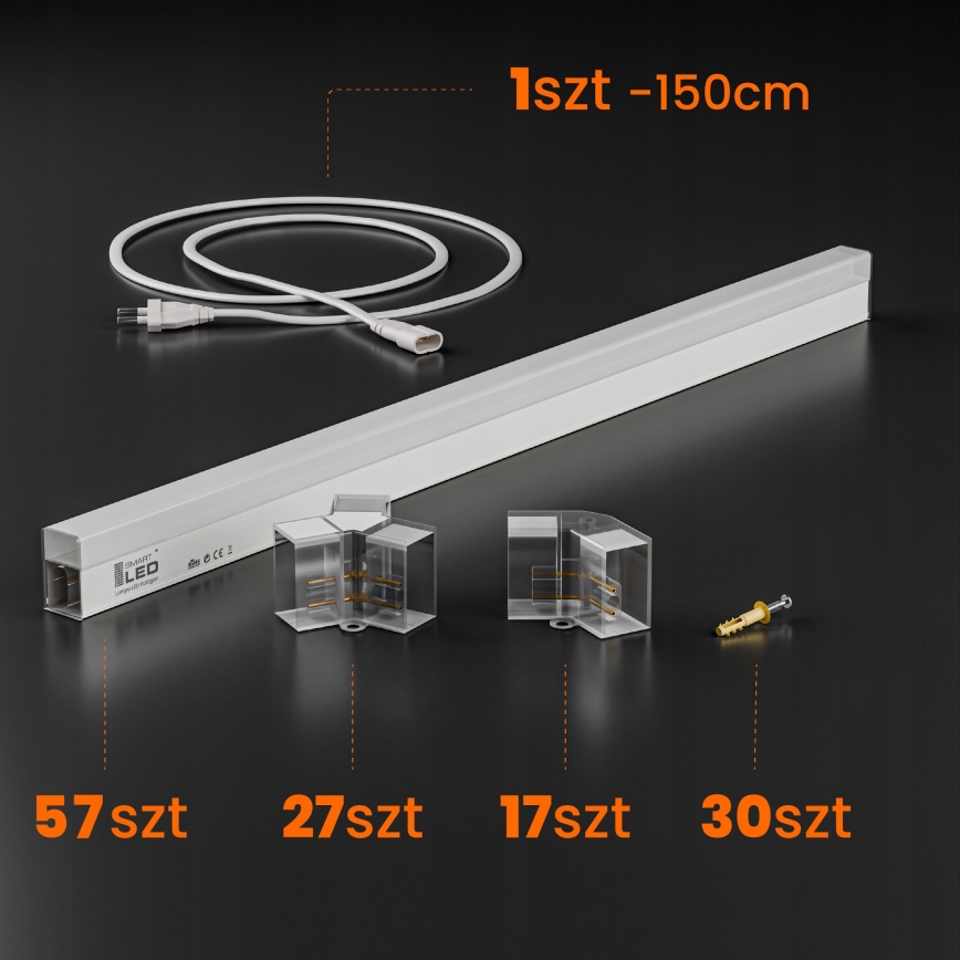 LED-Deckenleuchte HEXAGON LED/456W/85-265V 4000K 522x298 cm CRI 90 IP54 weiß