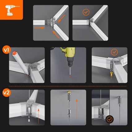 LED-Deckenleuchte HEXAGON LED/456W/85-265V 4000K 522x298 cm CRI 90 IP54 weiß