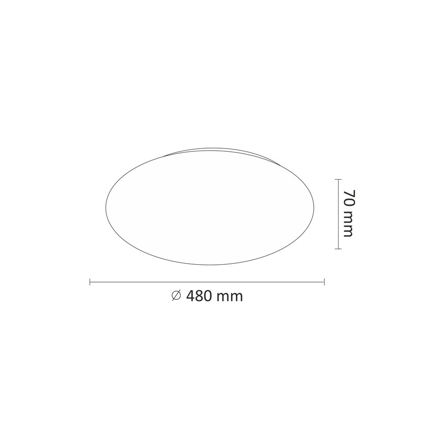 LED-Deckenleuchte LED/45W/230V 3000K/4000K/6400K d 48 cm weiß