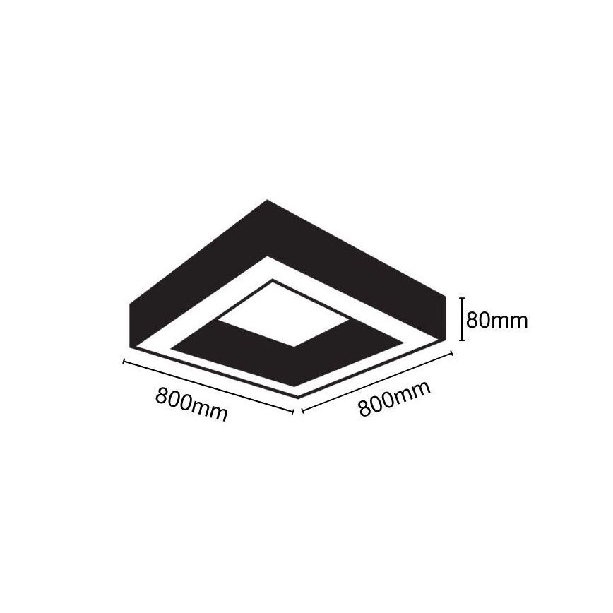 LED-Deckenleuchte LED/55W/230V 4000K 80x80 cm