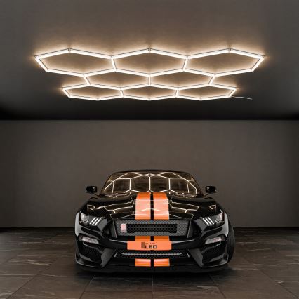 LED-Deckenleuchte HEXAGON LED/570W/85-265V 6500K 522x298 cm CRI 90 IP54 weiß