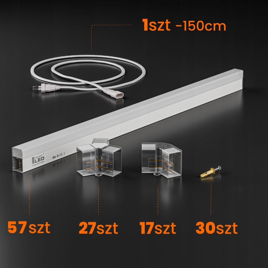LED-Deckenleuchte HEXAGON LED/570W/85-265V 6500K 522x298 cm CRI 90 IP54 weiß