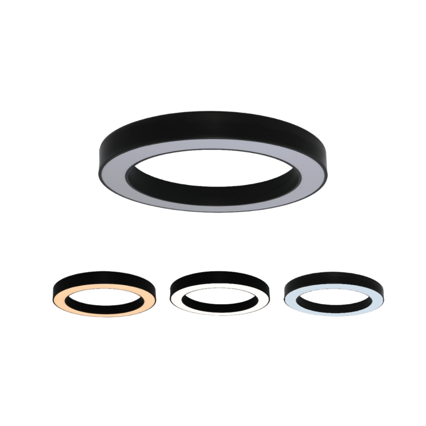 LED-Deckenleuchte LED/80W/230V 3000/4000/6500K Ø 80 cm schwarz