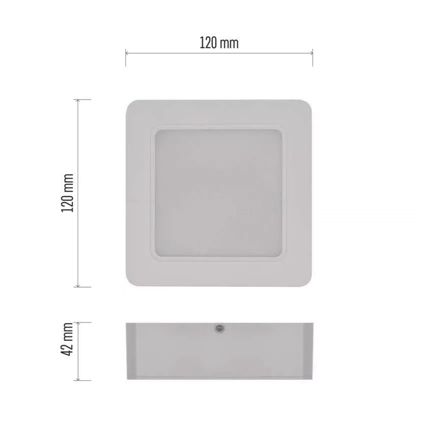 LED Deckenleuchte LED/9W/230V 12x12 cm weiß