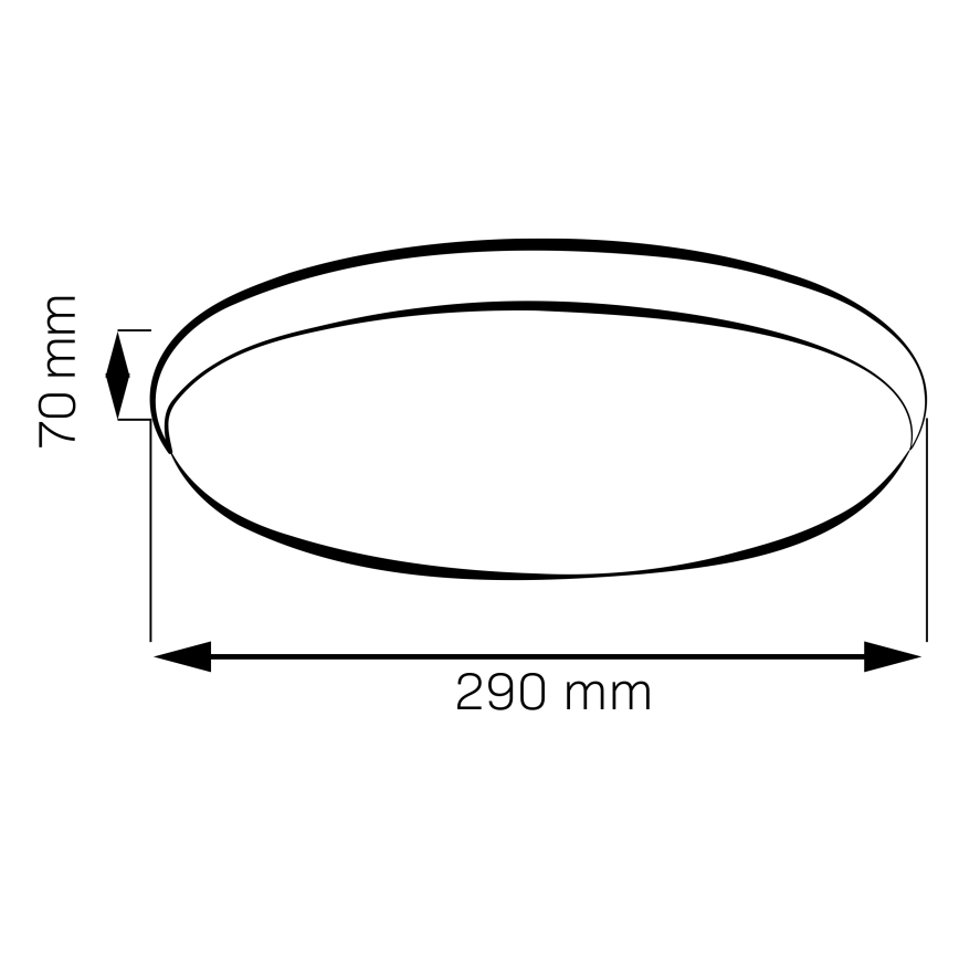 LED-Deckenleuchte LIBRA LED/15W/230V 4000K Ø 29 cm schwarz