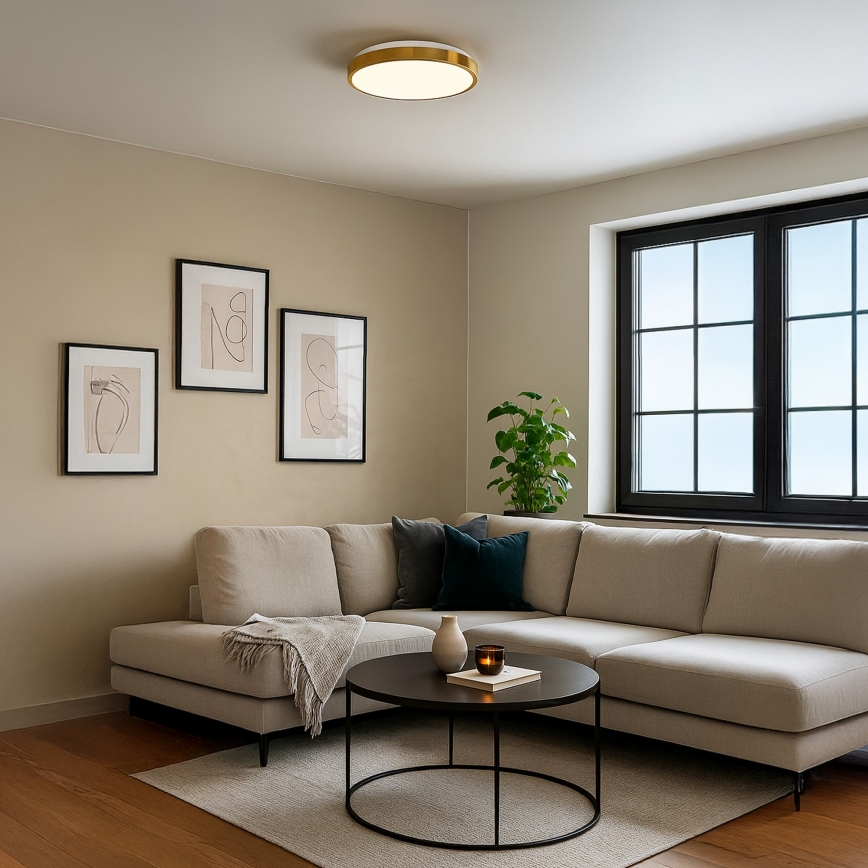 LED-Deckenleuchte LIBRA LED/24W/230V 4000 K Ø 39 cm Gold