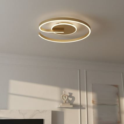 LED-Deckenleuchte LORENZO LED/22W/230V Ø 50 cm goldfarben