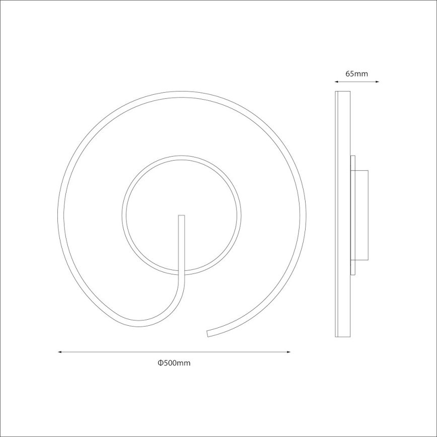 LED-Deckenleuchte LORENZO LED/22W/230V Ø 50 cm goldfarben