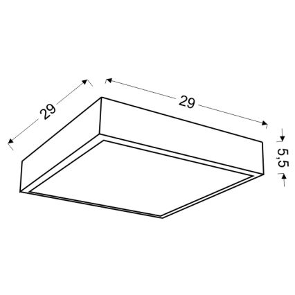 LED-Deckenleuchte LUX LED/16W/230V weiß