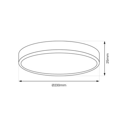 LED-Deckenleuchte MAQ LED/18W/230V 3000/4000/6500K IP40 schwarz