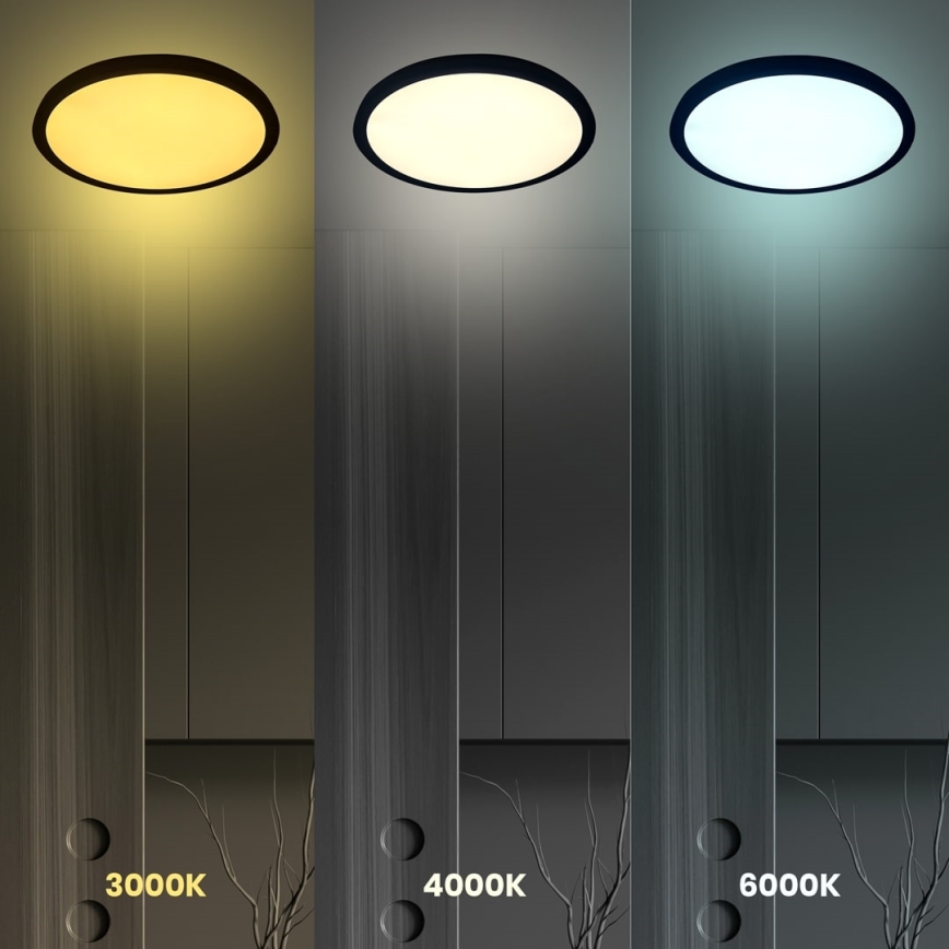LED-Deckenleuchte MAQ LED/50W/230V 3000/4000/6500K IP40 schwarz