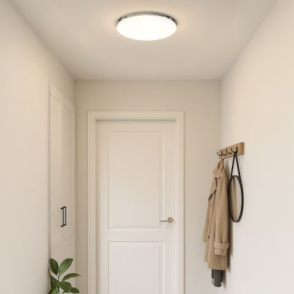 LED-Deckenleuchte MAYA LED/36W/230V Ø 50 cm, glänzender Chrom