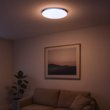LED-Deckenleuchte MAYA LED/36W/230V Ø 50 cm, glänzender Chrom
