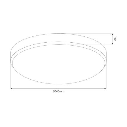 LED-Deckenleuchte MAYA LED/36W/230V Ø 50 cm, glänzender Chrom