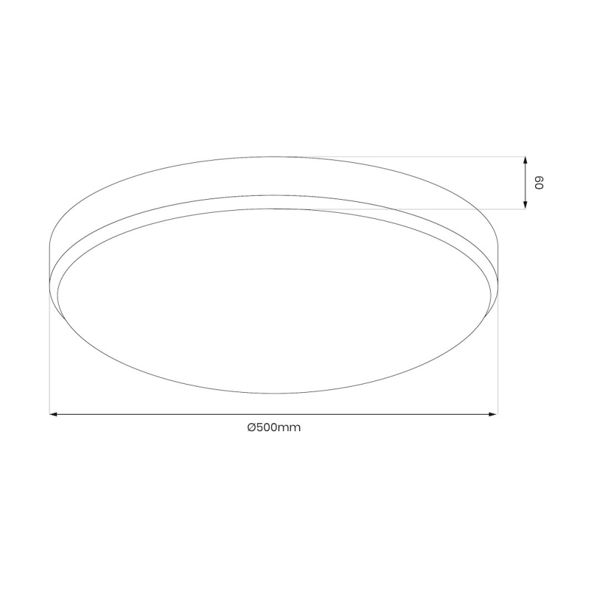 LED-Deckenleuchte MAYA LED/36W/230V Ø 50 cm schwarz