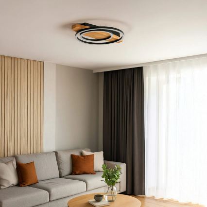 LED-Deckenleuchte MELISA LED/28W/230V 30x40 cm Kiefer