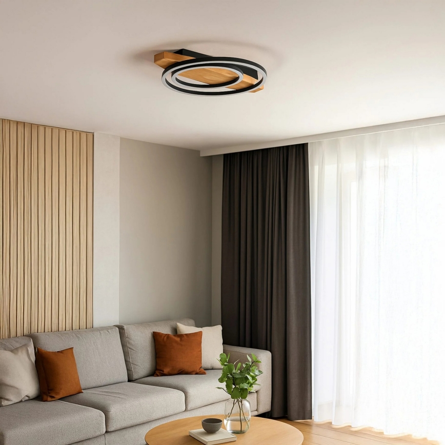 LED-Deckenleuchte MELISA LED/28W/230V 30x40 cm Kiefer
