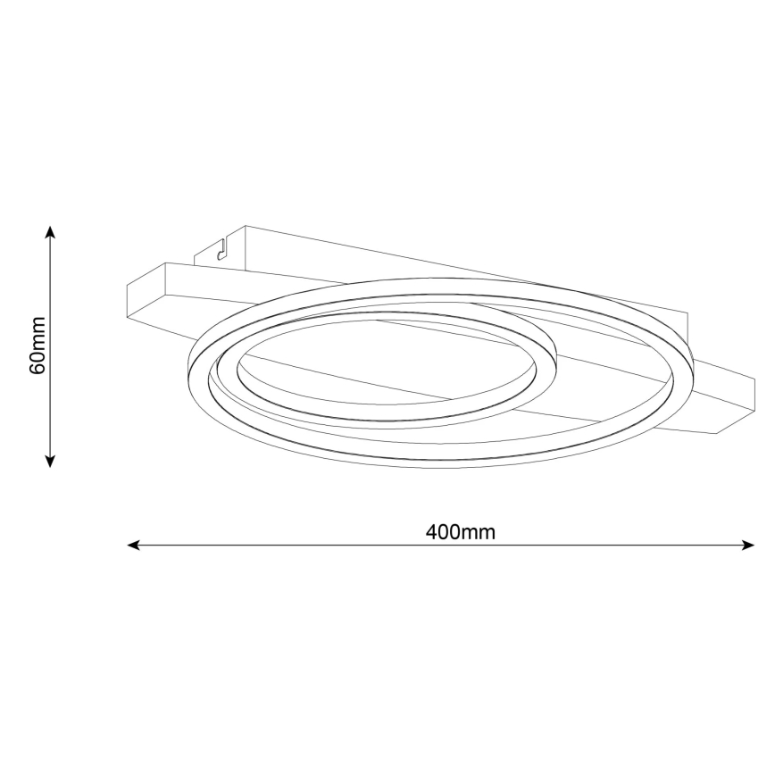 LED-Deckenleuchte MELISA LED/28W/230V 30x40 cm Kiefer