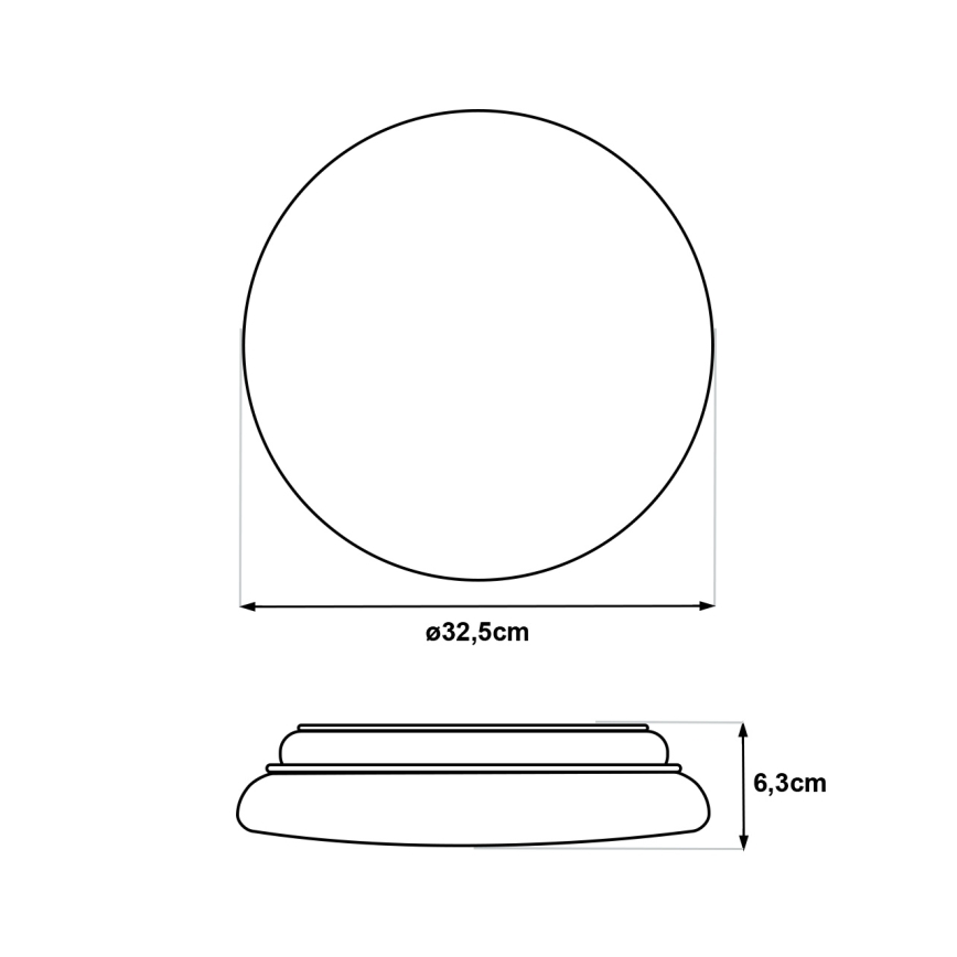 LED-Deckenleuchte mit Bewegungsmelder LENA LED/18W/230V Ø 32,5 cm weiß