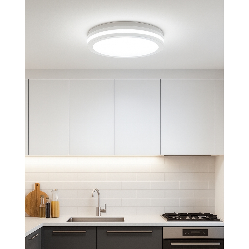 LED-Deckenleuchte mit Bewegungsmelder LED/20W/230V 3000/4000/6500K Ø 230 cm IP54 grau