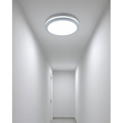 LED-Deckenleuchte mit Bewegungsmelder LED/20W/230V 3000/4000/6500K Ø 230 cm IP54 grau