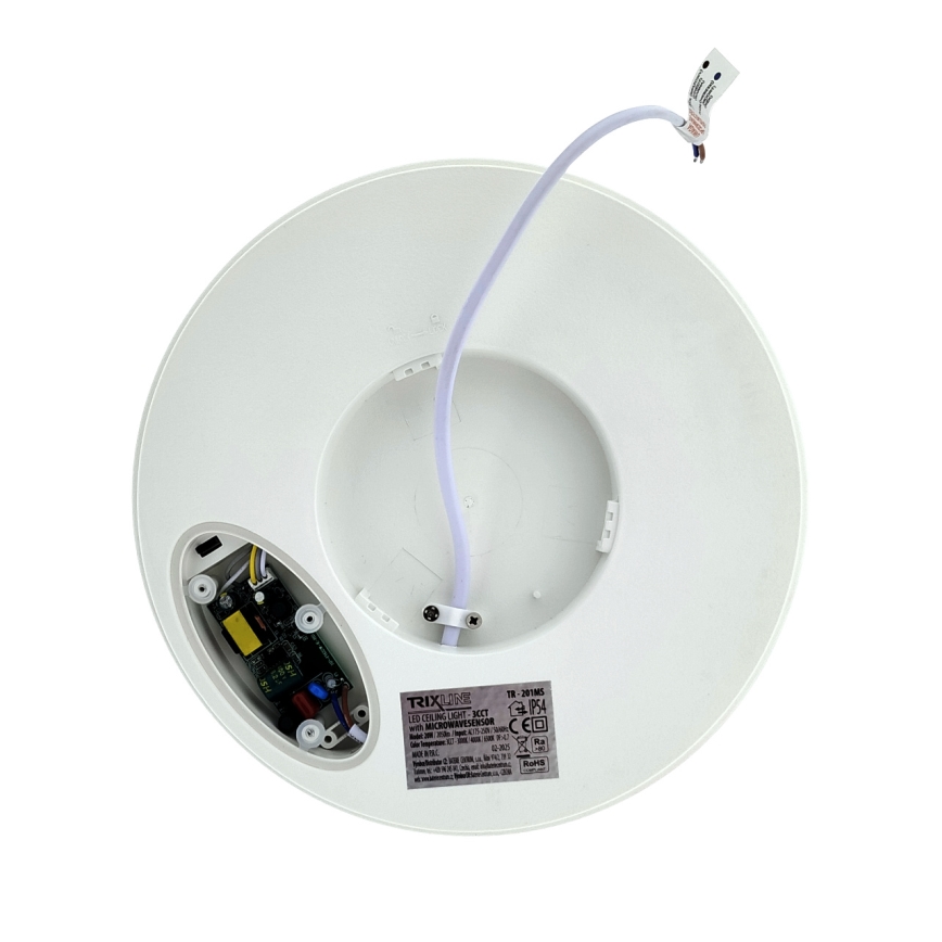 LED-Deckenleuchte mit Bewegungsmelder LED/20W/230V 3000/4000/6500K Ø 230 cm IP54 grau