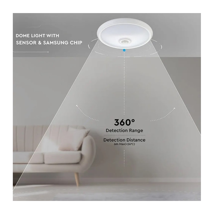 LED-Deckenleuchte mit einem Sensor LED/12W/230V 4000K
