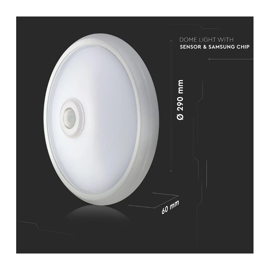LED-Deckenleuchte mit einem Sensor LED/12W/230V 4000K