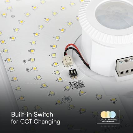 LED-Deckenleuchte mit Sensor LED/12W/230V 3000/4000/6000K weiß