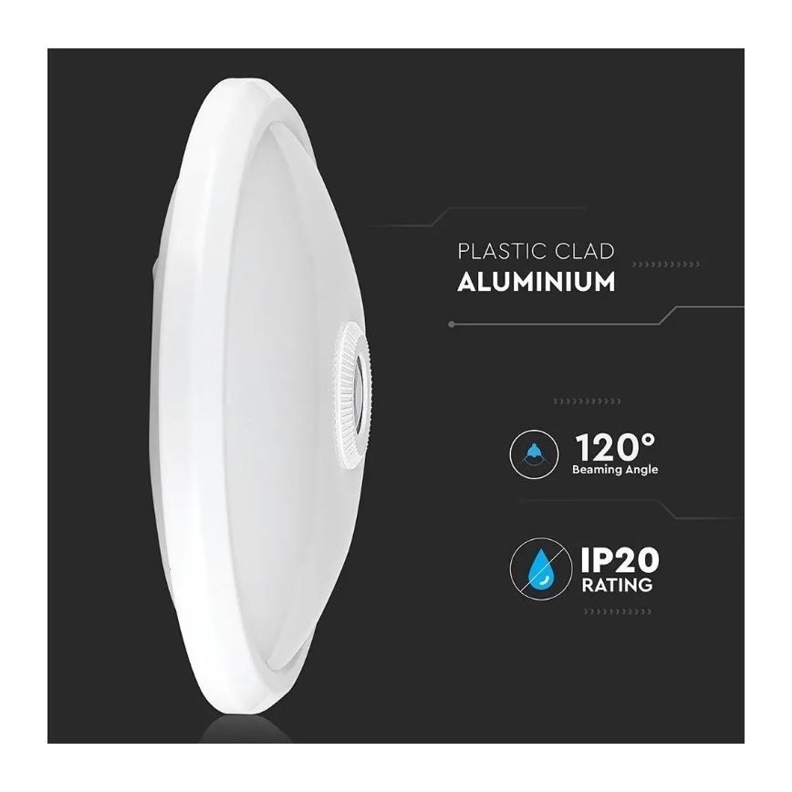 LED-Deckenleuchte mit Sensor SAMSUNG CHIP LED/12W/230V 4000K d 29 cm