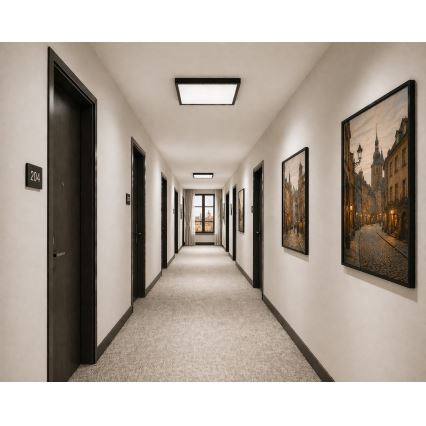 LED Deckenleuchte mit Bewegungs- und Dämmerungssensor VITALI LED/24W/230V 4000K 33x33 cm Anthrazit