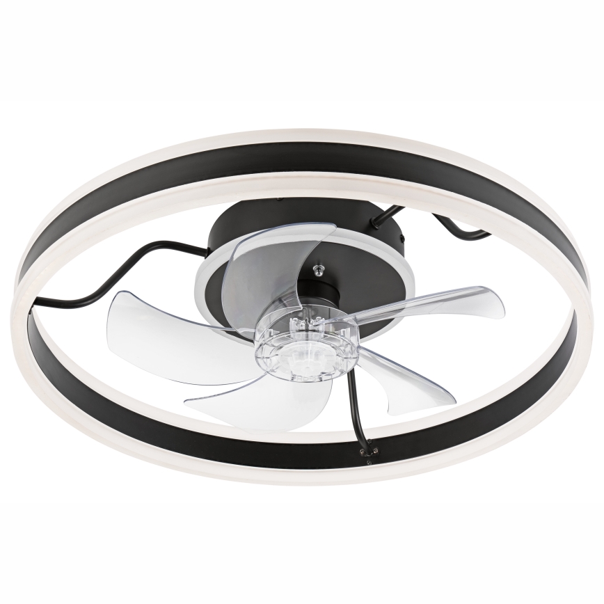 Dimmbare LED-Deckenleuchte mit Ventilator APOLLO LED/38W/230V schwarz + Fernbedienung