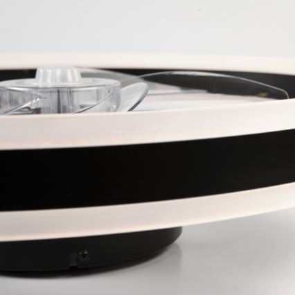 LED Dimmbares Deckenleuchte mit Ventilator APOLLO LED/38W/230V Schwarz + Fernbedienung