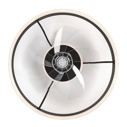 LED Dimmbares Deckenleuchte mit Ventilator APOLLO LED/38W/230V Schwarz + Fernbedienung