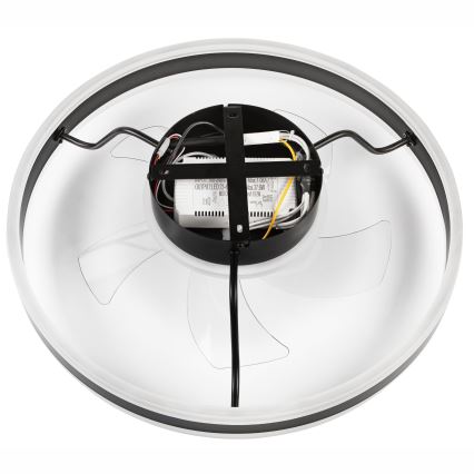 LED Dimmbares Deckenleuchte mit Ventilator APOLLO LED/38W/230V Schwarz + Fernbedienung
