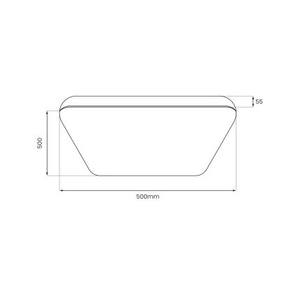 LED Deckenleuchte NEMO LED/36W/230V 50x50 cm schwarz