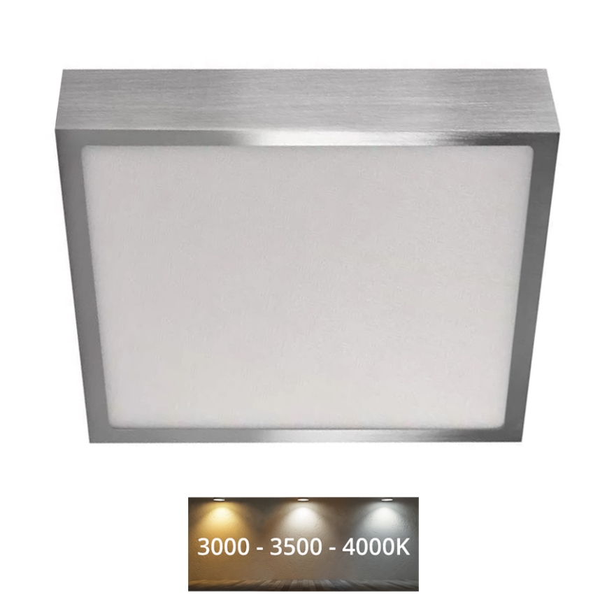 LED-Deckenleuchte NEXXO LED/21W/230 3000/3500/4000K 22,5x22,5 cm matt Chrom