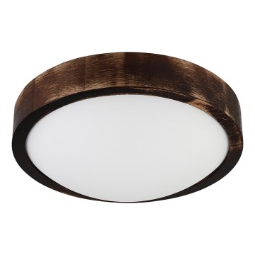 LED-Deckenleuchte OAK SMOKY SLIM LED/20W/230V 4000K Ø 27 cm Eiche/dunkelbraun