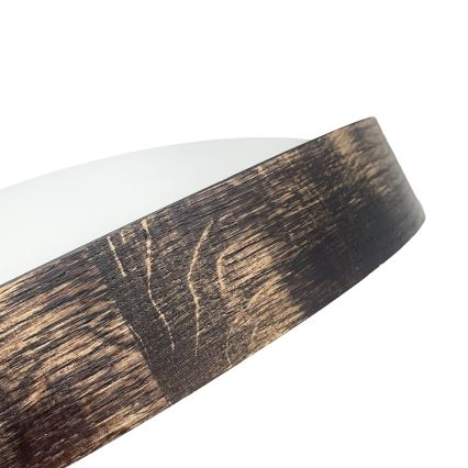 LED-Deckenleuchte OAK SMOKY SLIM LED/36W/230V 4000K Ø 37 cm Eiche/dunkelbraun