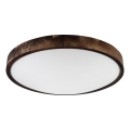 LED-Deckenleuchte OAK SMOKY SLIM LED/36W/230V 4000K Ø 47 cm Eiche/dunkelbraun