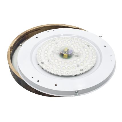 LED-Deckenleuchte OAK SMOKY SLIM LED/36W/230V 4000K Ø 47 cm Eiche/dunkelbraun