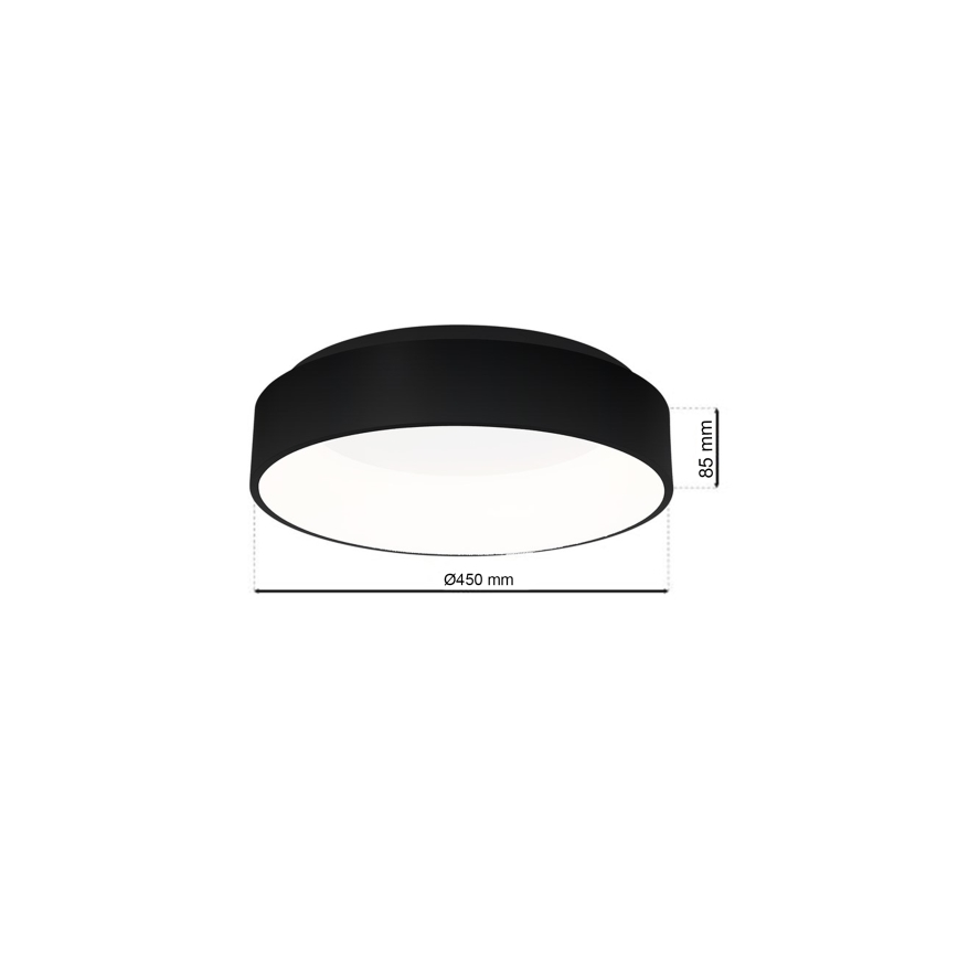 LED-Deckenleuchte OHIO BLACK LED/24W/230V Durchmesser 45 cm