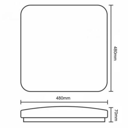 Dimmbare LED-Deckenleuchte OPAL LED/48W/230V 3000-6500K + Fernbedienung