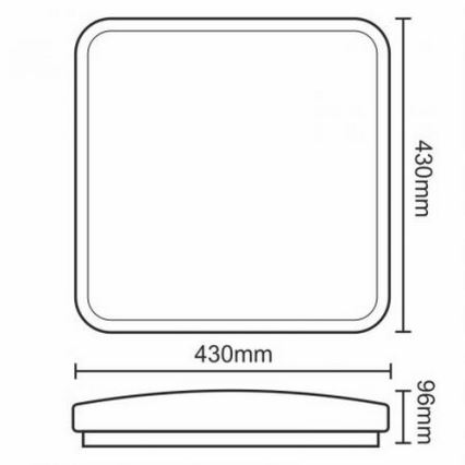 LED Deckenleuchte OPAL LED/50W/176-264V